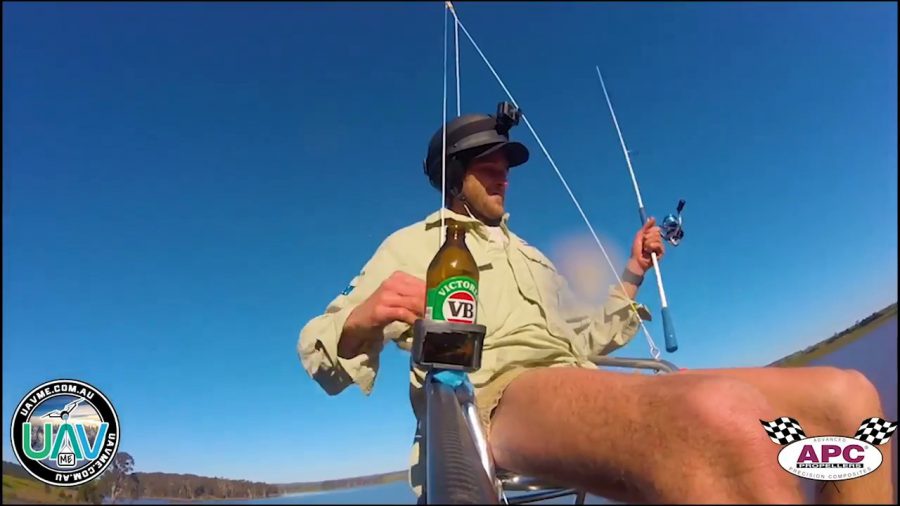 Drónon lógva horgászott egy ausztrál férfi